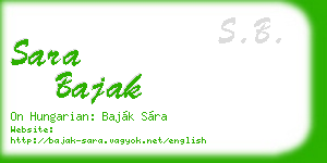 sara bajak business card
