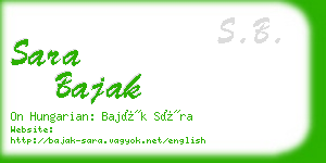 sara bajak business card